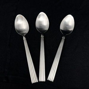 Cambridge Flatware Stainless Ribbed Ridges Spoon Set of‎ 3